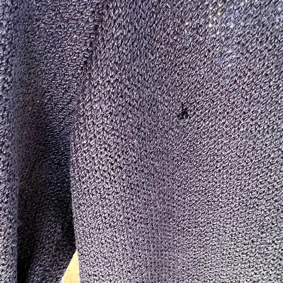 Vintage St. John for Saks embellished knit sweater Dress Navy Women's Sz 8 USA - Picture 8 of 15